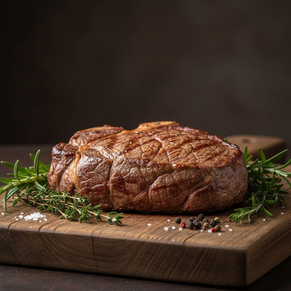 FARM RAISED GRASS FED ANGUS BEEF STEAK CHUCK