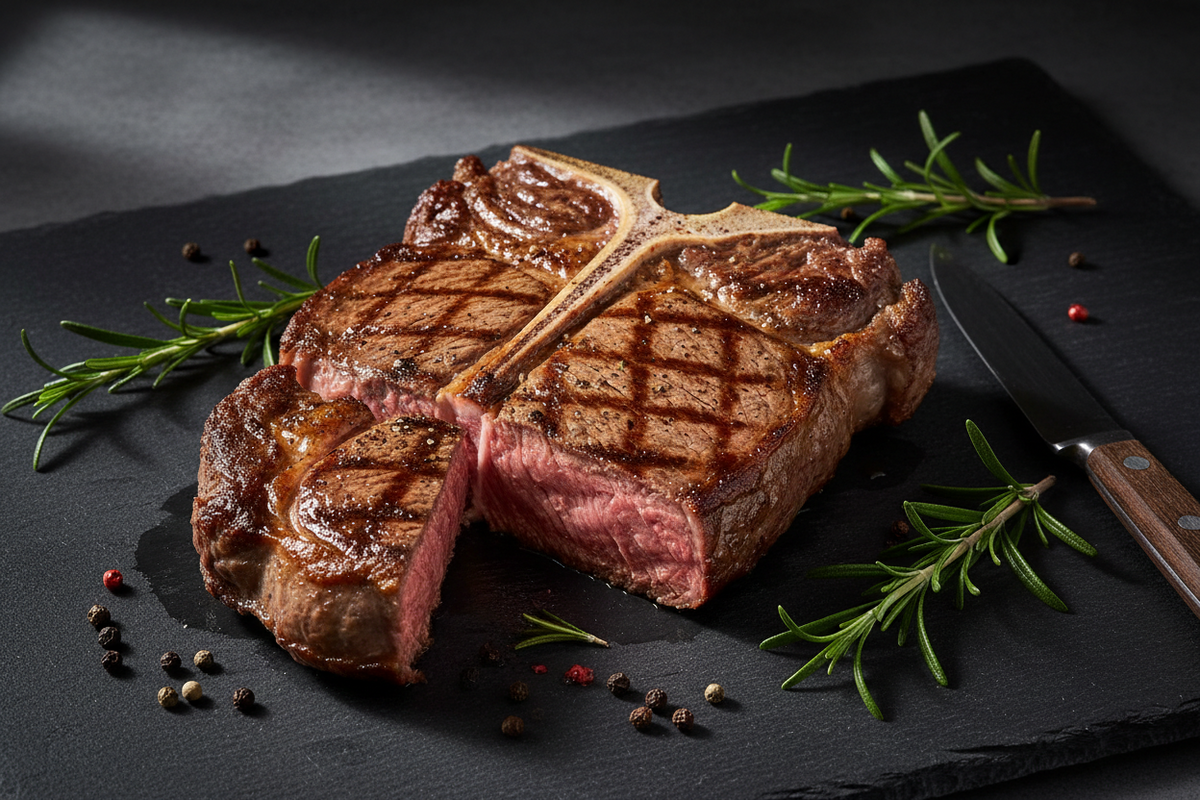 FARM RAISED GRASS FED ANGUS BEEF T-BONE 2"2PK