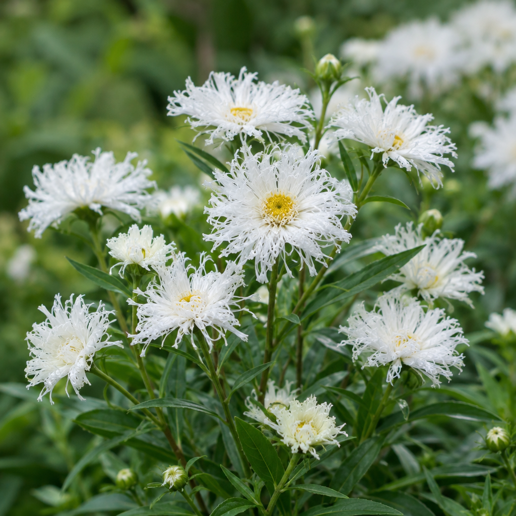 Aster White Fringed