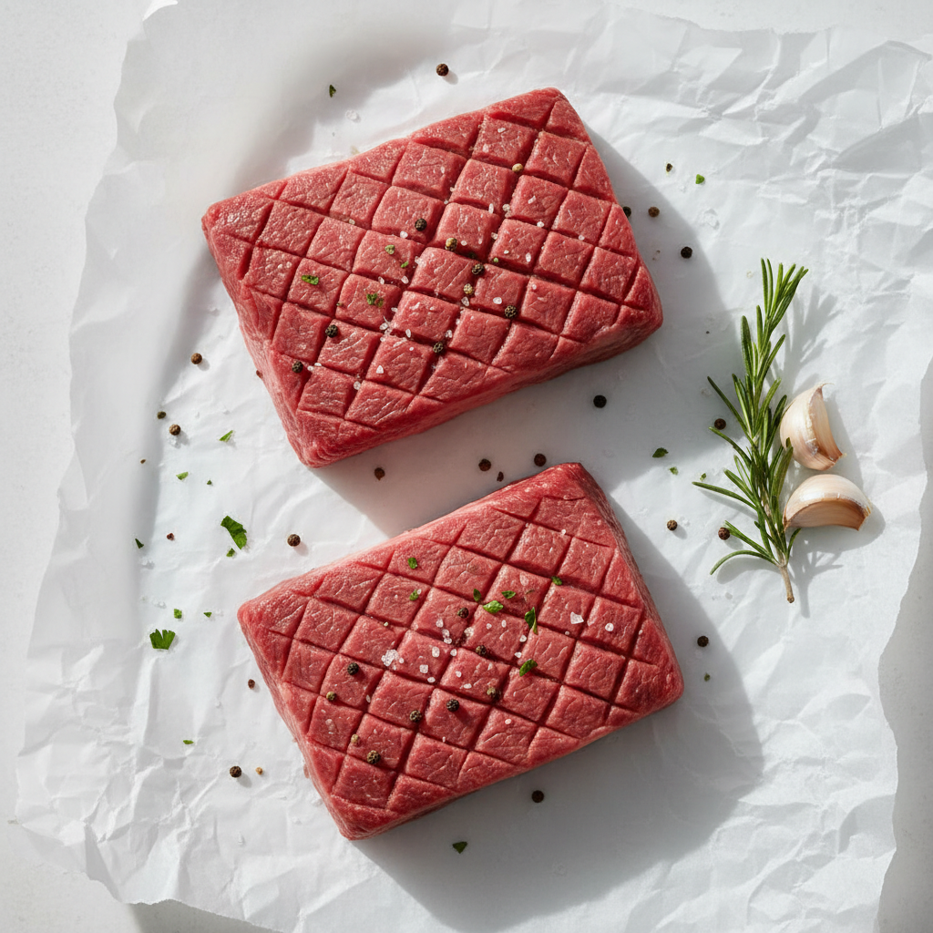 FARM RAISED GRASS FED ANGUS BEEF STEAK CUBE 2 PK.