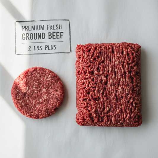 FARM RAISED GRASS FED ANGUS BEEF GROUND