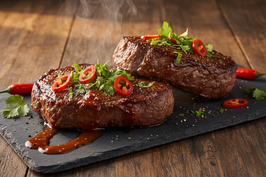 FARM RAISED GRASS FED ANGUS BEEF PICANTE STEAK