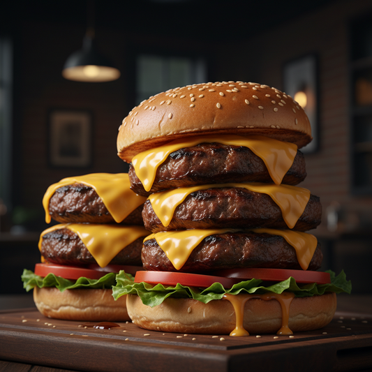 FARM RAISED GRASS FED ANGUS BEEF STEAK BURGER 4PK.
