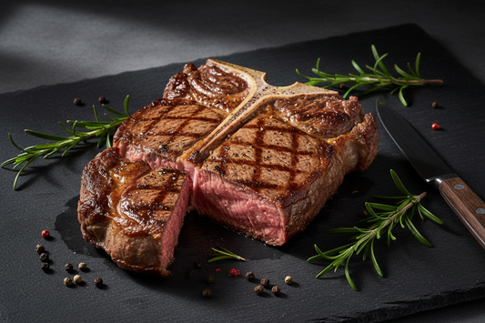 FARM RAISED GRASS FED ANGUS BEEF T-BONE 2"2PK
