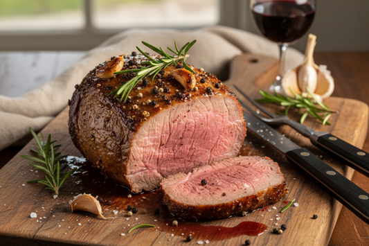 FARM RAISED GRASS FED ANGUS BEEF TOP ROUND