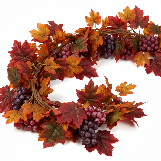SILK FLORAL FALL GRAPE VINE